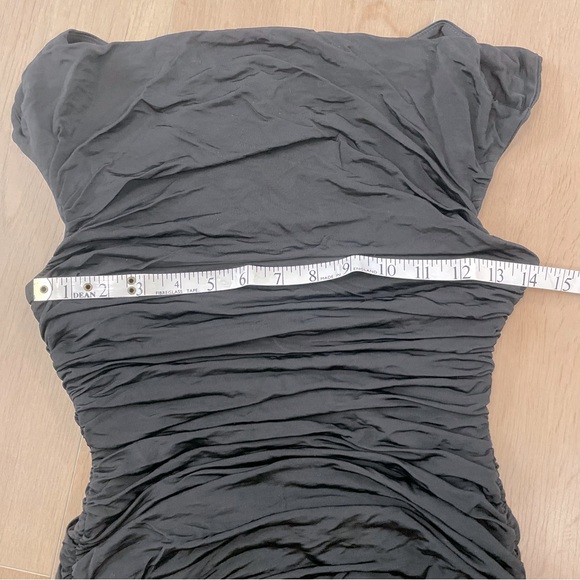 💗 NWOT H&M Black Draped Dress - Picture 6 of 7